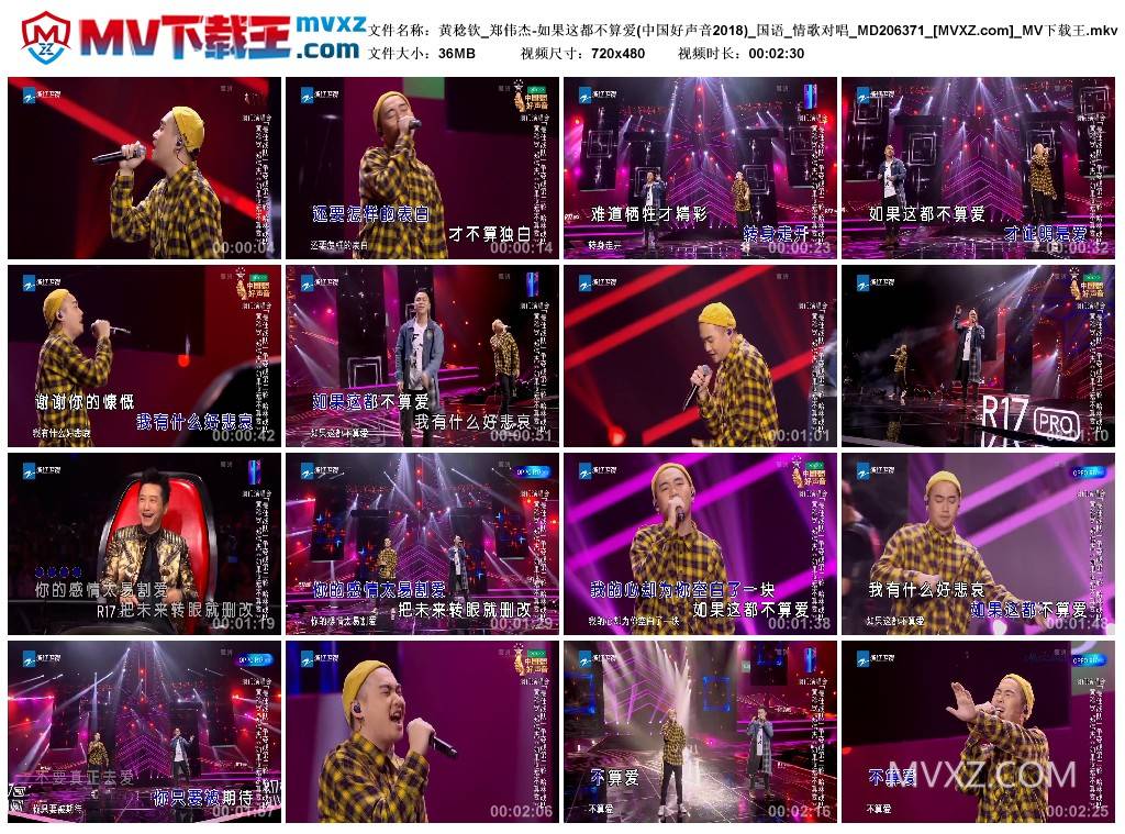 黄稔钦_郑伟杰-如果这都不算爱(中国好声音2018)_国语_情歌对唱_MD206371